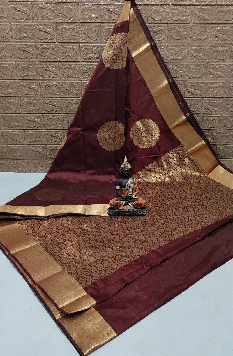 Vastrakala Maroon Majesty Zari Border
